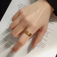 Wen Jianyin Dayin тот же титановый стальной три жизни III матовый указательный палец кольцо женщины не выцветает