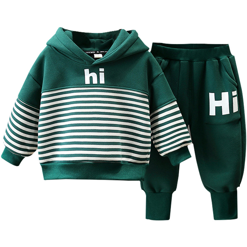 6368 Traje de terciopelo para niños, otoño e invierno engrosado, terciopelo integrado, estilo occidental, nueva ropa de invierno para niños, marea cálida de invierno