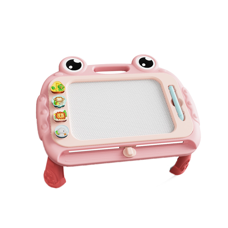 Tablero de dibujo magnético de rana Dibujo de tablero de escritura para el hogar para niños Graffiti Bebé Dibujo magnético borrable Juguetes para bebés