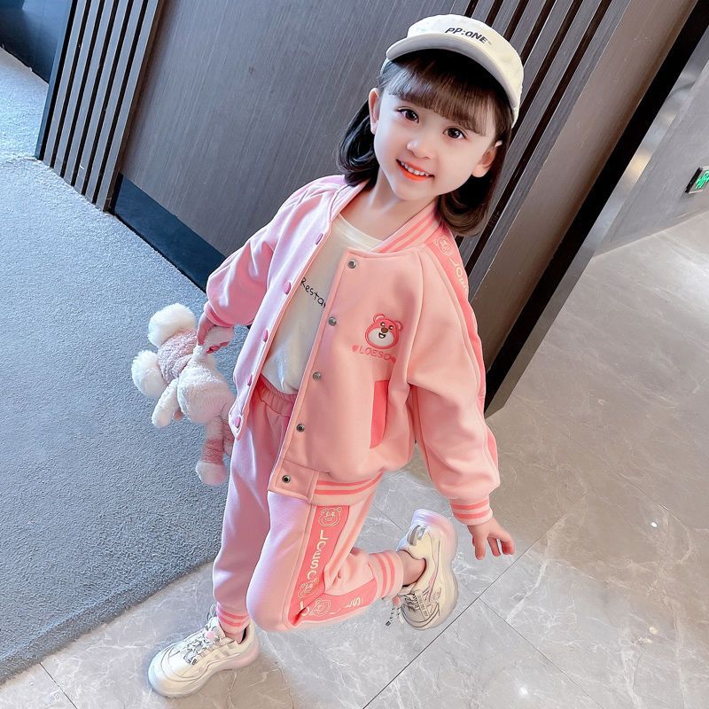Strawberry Bear Spring Outfit for Baby Girls - 2025 New Style - Trendy and Stylish Spring/Autumn Set
