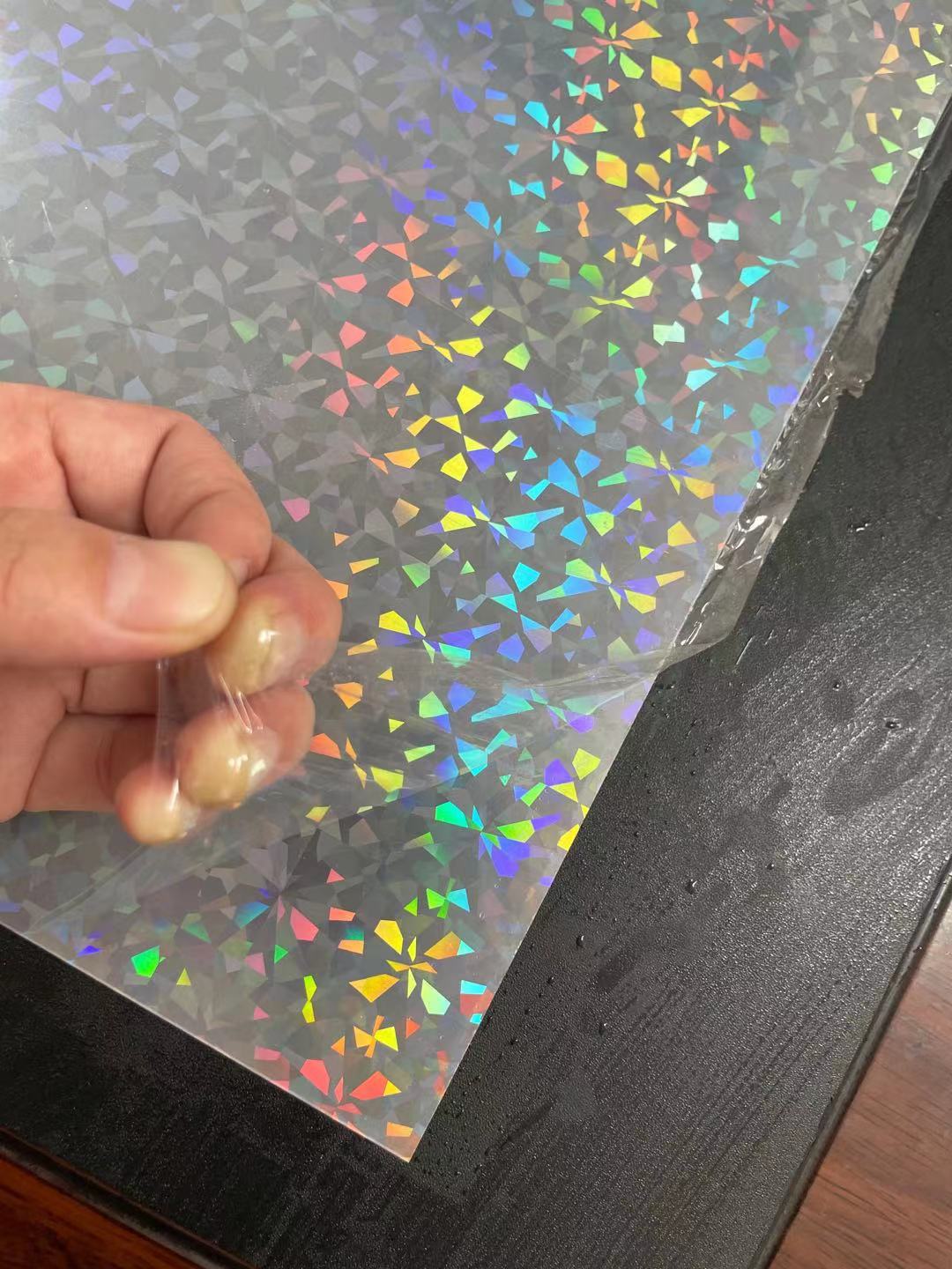 厂家批发亚克力板有机玻璃板彩虹板3D炫彩板碎砖镭射板七彩板
