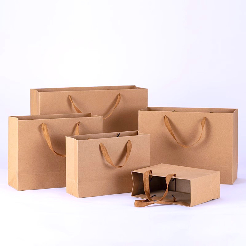 Bolsas de papel kraft, bolsas de embalaje cuadradas gruesas, bolsas de compras extra grandes al por mayor, bolsas de regalo portátiles