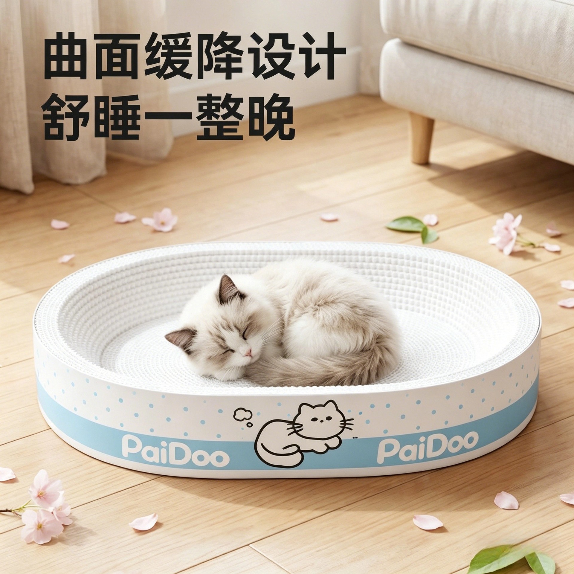 Cartón blanco para gatos agarrar tablero para gatos nicho resistente a rascar no se cae goma de maíz papel corrugado super grande cuatro estaciones un agente de cabello general