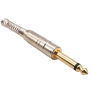 Metal gold-plated 6.35 mono welding male 6.5 big two-core guitar plug mixer cable plug