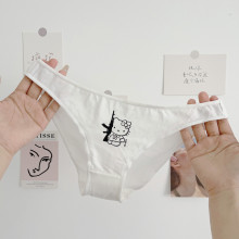 缴枪吧KT！高开叉日系简约纯棉内裤女低腰舒适透气性感无痕三角裤