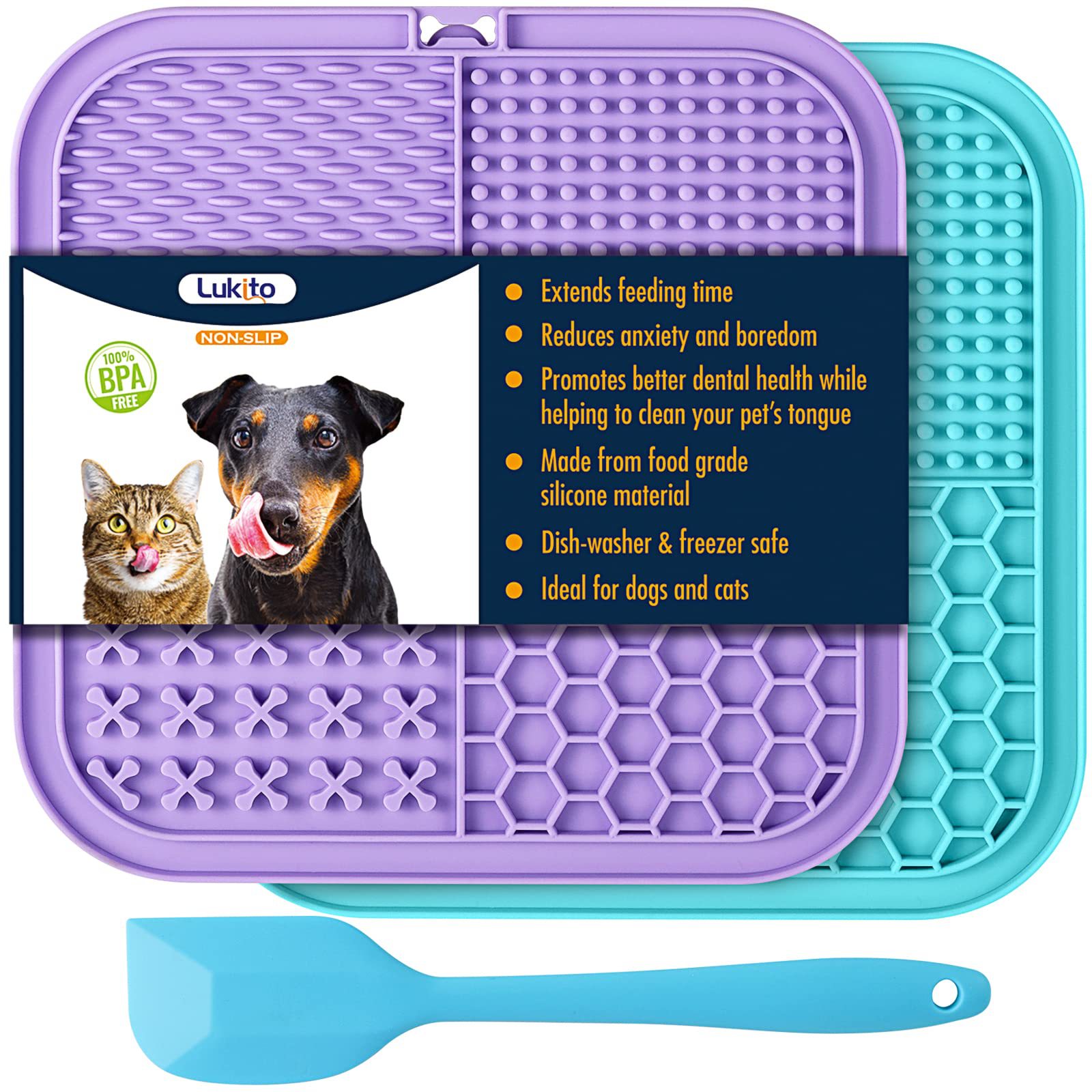 Almohadilla para lamer para mascotas de Amazon, juego de comida de silicona para mascotas con ventosa
