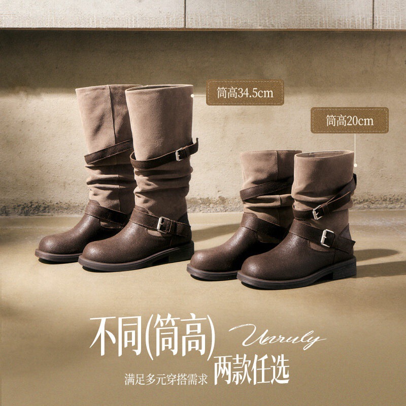 Baili Man Western Style Cowhide Boots for Women, 26 Autumn/Winter New Outdoor High-Length Knight Long Boots G5Y1 Baili Man Western Style Cowhide Boots for Women, 26 Autumn/Winter New Outdoor High-Length Knight Long Boots G5Y1