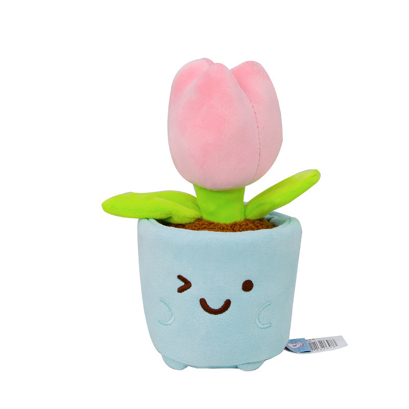 Duai クリエイティブシミュレーションチューリップ装飾品ぬいぐるみベゴニアソフトかわいい人形鉢植え装飾誕生日ギフト|undefined