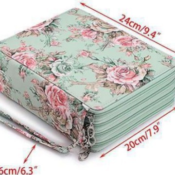 Amazon Transfronterizo Jardín secreto bolsa de gran capacidad PU bolsas de lápiz 120 bolsas de lápiz cortina de color