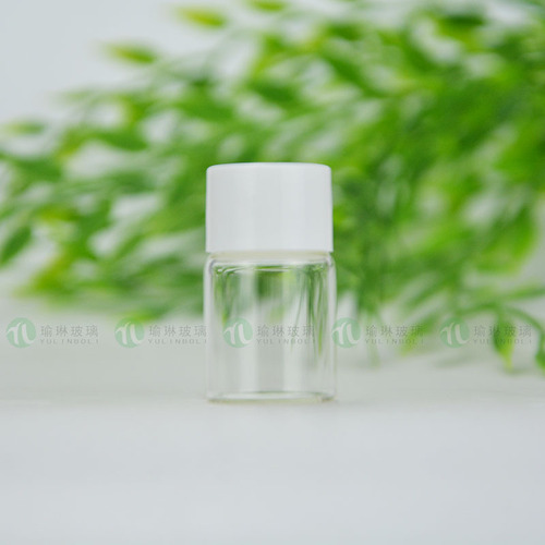Wholesale glass bottles 5ml 10ml 15ml 20ml essential oil dispensing bottles white screw cap bottles cosmetic bottles