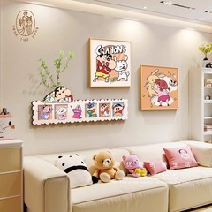 简约客厅装饰画水培绿植法式玄关壁画黑白蝴蝶沙发背景墙挂画