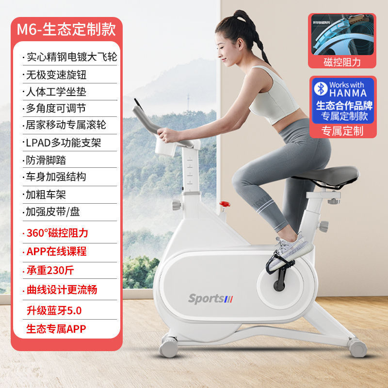 动感单车家用磁控健身房室内减肥运动健身车静音脚踏锻炼器材|undefined