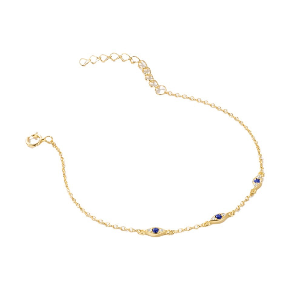 Moda transfronteriza s925 plata esterlina personalidad creativa salvaje diablo ojo personalidad mini temperamento pulsera de alta gama