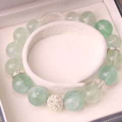 小さな新鮮な個性普陀山ガーディアンラブナチュラルグリーン蛍石ブレスレットクリアデューアイスグリーンクリスタルブレスレット