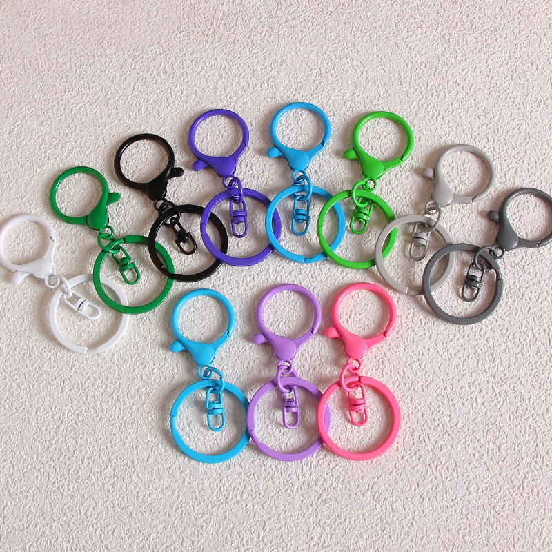 Colorful Painted Figure-Eight Lobster Clasp Three-Piece Set Keychain Pendant DIY Toy Doll Keychain Accessory Parts Colorful Painted Figure-Eight Lobster Clasp Three-Piece Set Keychain Pendant DIY Toy Doll Keychain Accessory Parts