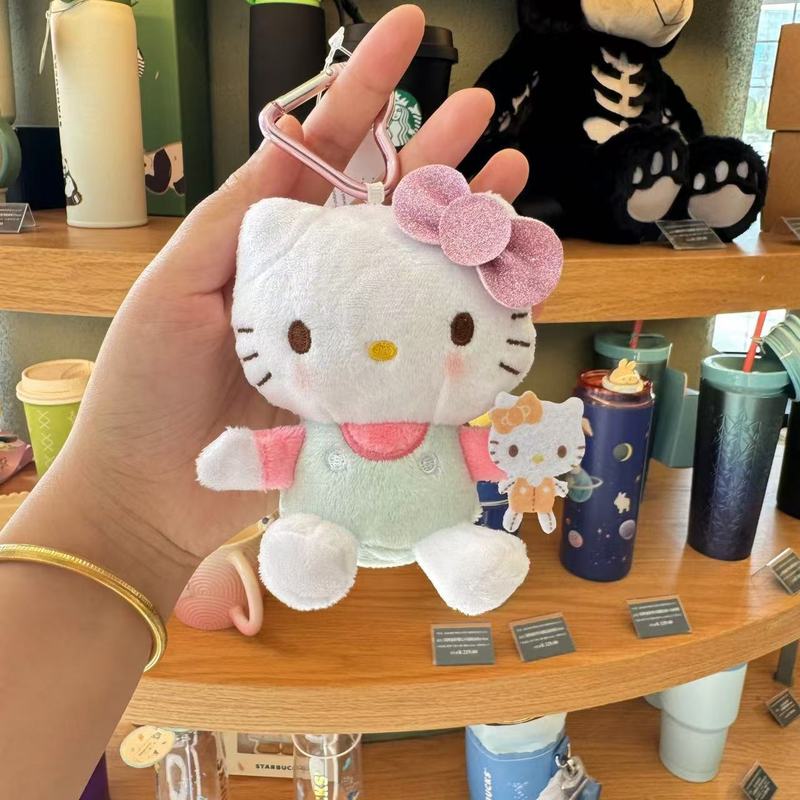 漫画アニメサンリオコーデュロイカーリーフリース KT 猫キーホルダーペンダント人形女の子バックパックペンダント|undefined