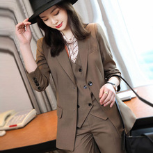 职业套装女春季2023新款时尚洋气通勤女装小西装工作服马甲四件套