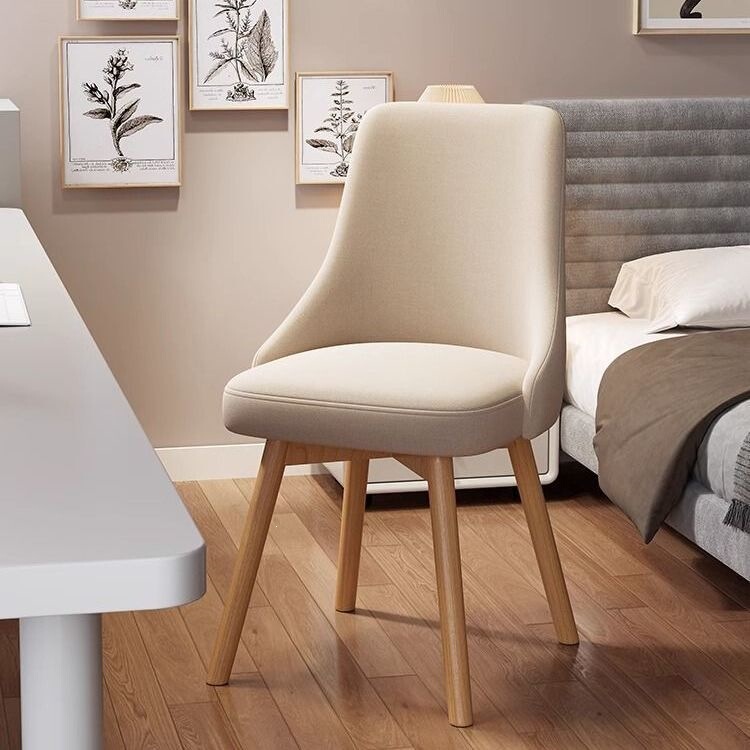 Computer Chair for Home Use, Solid Wood Dining Chair, Simple and Comfortable for Long Sitting, Study Desk Stool with Backrest, Girls' Bedroom Vanity Chair Computer Chair for Home Use, Solid Wood Dining Chair, Simple and Comfortable for Long Sitting, Study Desk Stool with Backrest, Girls' Bedroom Vanity Chair