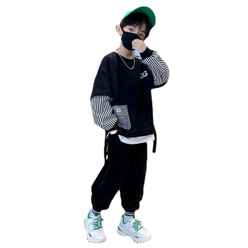 Chlapecká sada 2023, jarní a podzimní, nové dětské, hezké módní oblečení, moderní dětský čistý červený svetr Tidal_voghion.com