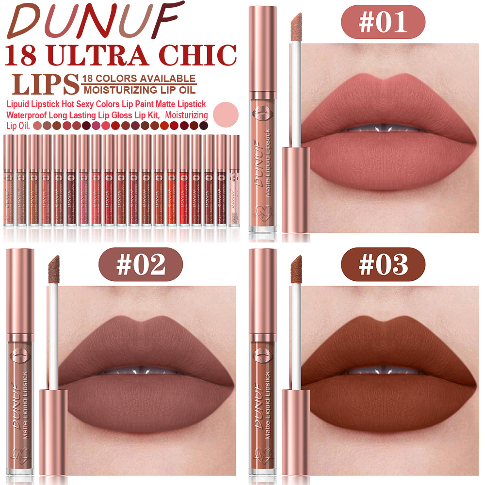 Check out DUNUF 6-tube matte waterproof long-lasting lip gloss lipstick! Disclaimer for links undefined