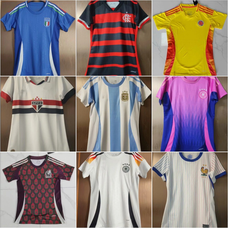 2324 Argentina Brazil Paris England Club Football Suit Thai Women's Slim Soccer Suit