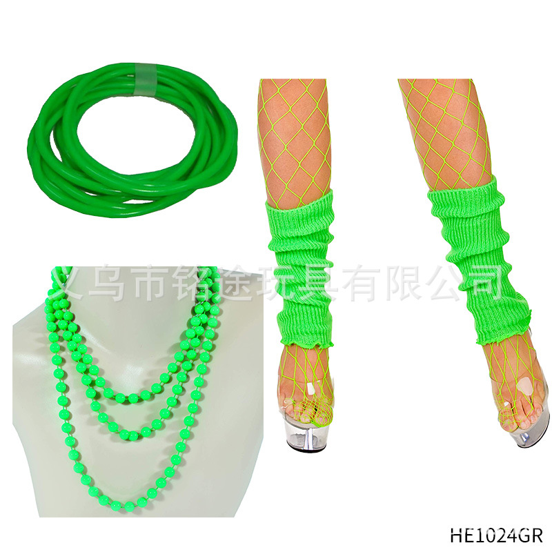 1980s despedida de soltera 80s maquillaje de mujer accesorios de vestuario collar de color conjunto de pulseras