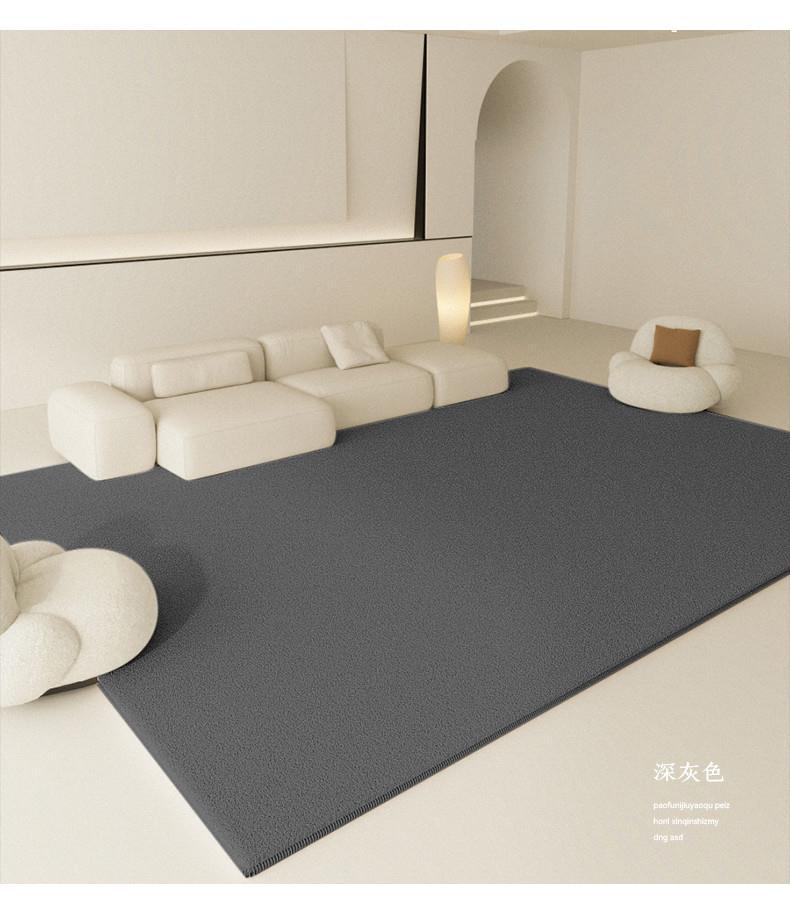 Winter Cream Style Living Room Carpet Thickeneded Plush Accessible Luxury High-End Coffee Table Blanket Pure Color Bedroom Floor Mat Wipeable and Washable