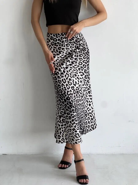 silky long skirt