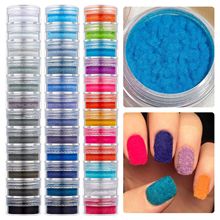 美甲12色系列荧光色粉 芭比透粉盒套装 彩绘镭射胶光疗甲亮批发