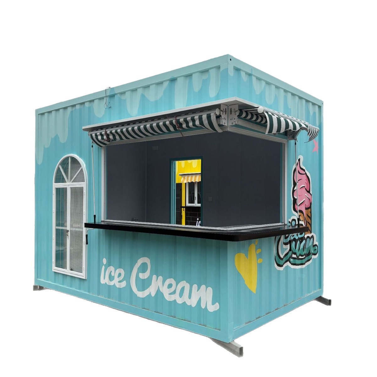 Tienda de contenedores al aire libre Quiosco de barrio comercial de red Quiosco de snack de calle comercial móvil