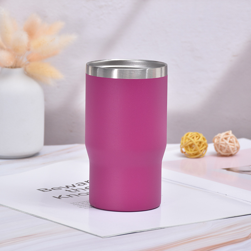 Pulverización de plástico 14oz de acero inoxidable doble cubierta multifuncional tanque frío oficina de negocios Taza de coche taza de helado al aire libre