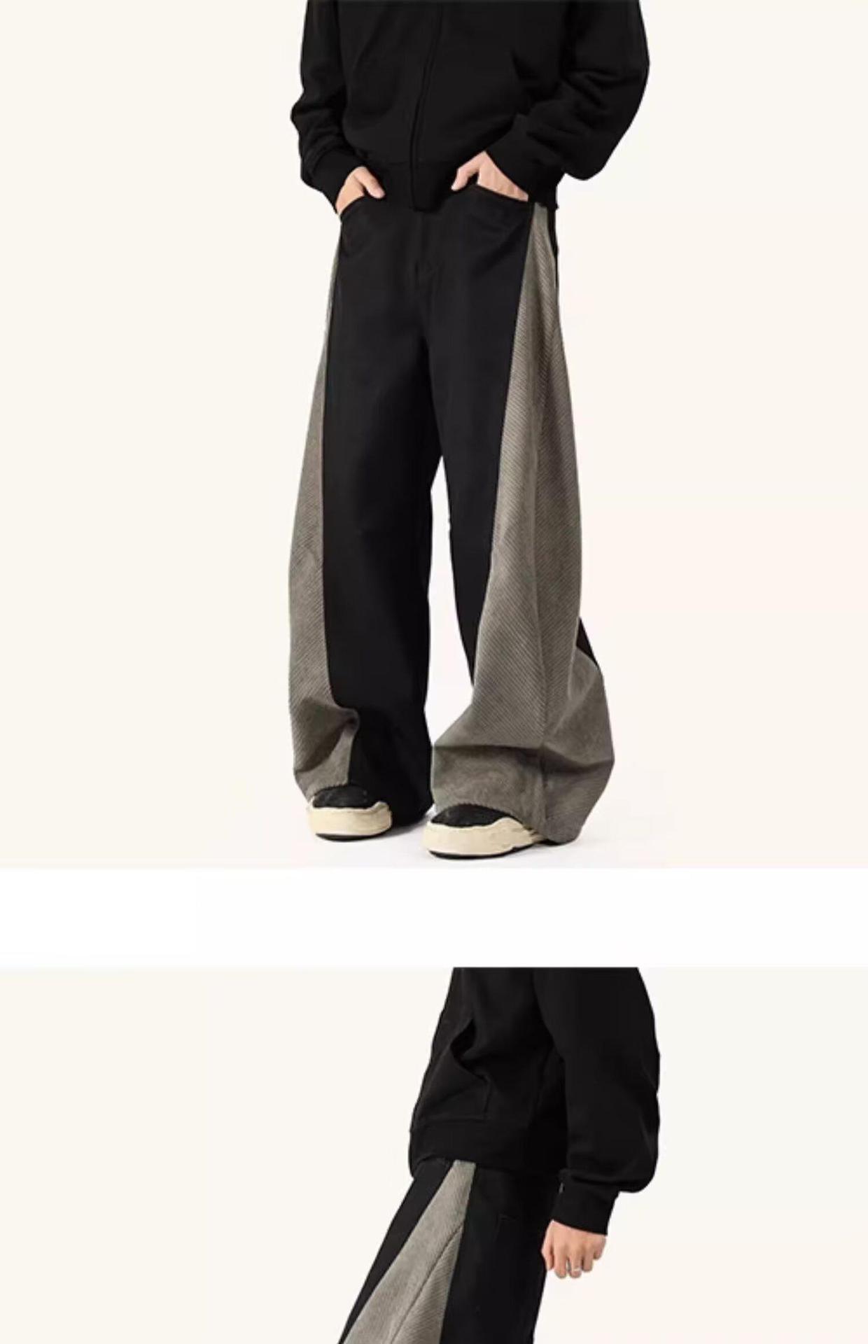 Black Jeans Men 2025 New Spring Autumn Trendy Loose Straight American Style High Street Casual Long Pants_viptrois.com
