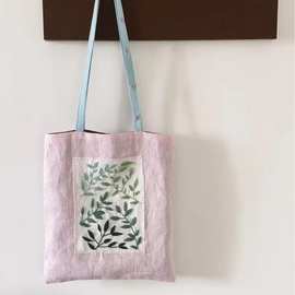 2025新款小众设计花草刺绣帆布单肩包大容量百搭通勤腋下托特包女