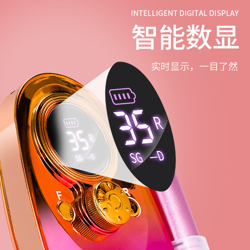 Lijadora de uñas transfronteriza, lijadora de uñas de descarga profesional de alta velocidad, dispositivo de almacenamiento eléctrico, máquina de limpieza de uñas creativa y colorida