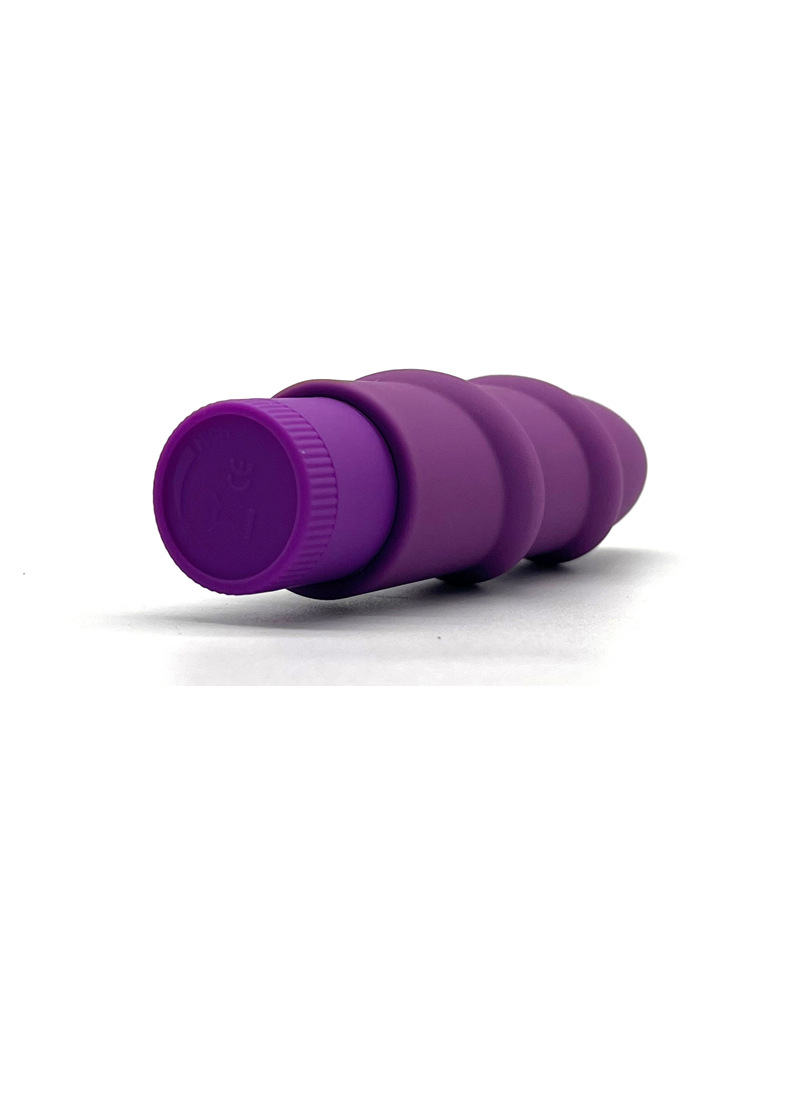 Silent Rechargeable Vibration Wand for Women, Purple Silicone Massage Stick — detail image 4