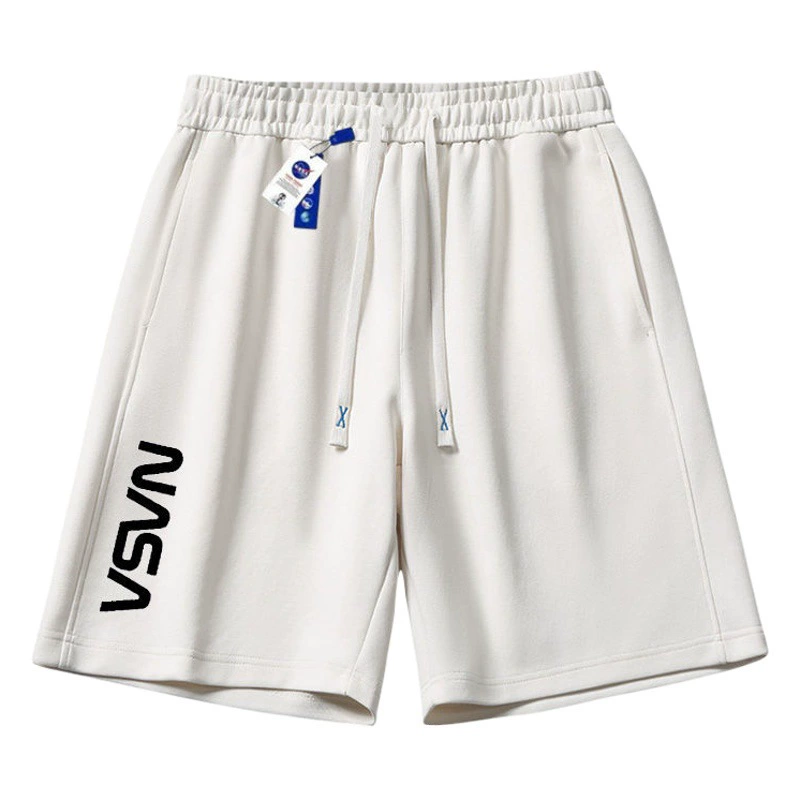 Совместное название шорты NASA 2024 Летние новые повседневные укороченные брюки пара пляжных свободных тонких приливных американских мужчин