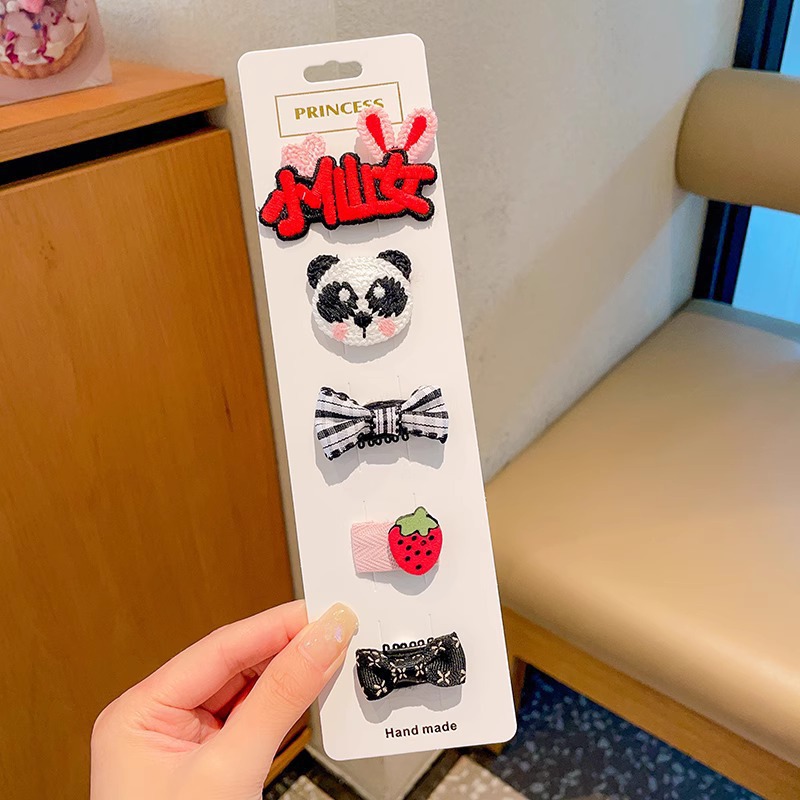 Horquilla de los niños bebé no duele el abrigo del pelo flequillos rotos horquilla tocado niña bebé clip pelo accesorios