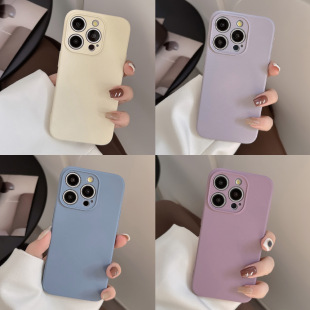 Ins Liquid Advanced Grey iphone16 Apple Phone Case 13 for 11 Silicone 14pro Solid Color X/12 Soft 15