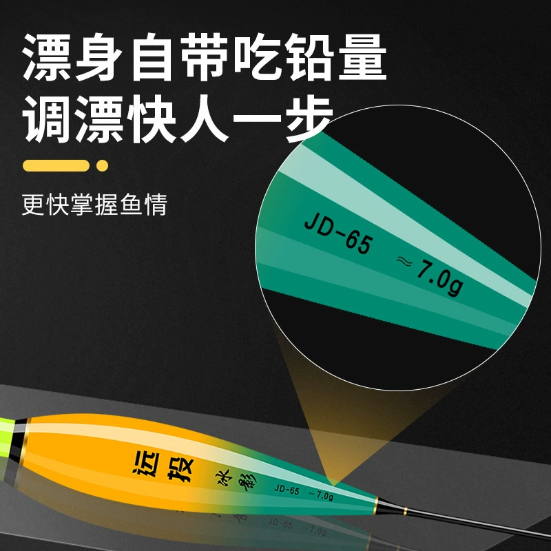 Ice Shadow [hook color-changing large buoy glow-in-the-dark buoy for night fishing long cast smooth floating float for deep water reservoirs throw rod dedicated electronic fishing float]