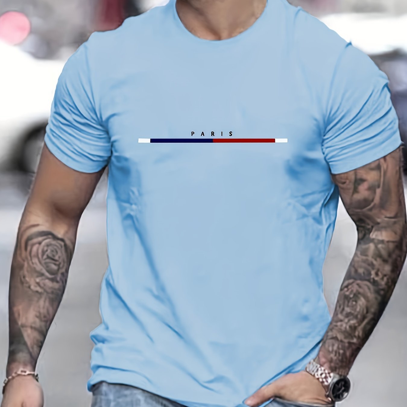 2024 Primavera Estate Moda Uomo 100% Cotone Parigi Manica Corta T-shirt Top T-shirt Larga_voghion.com