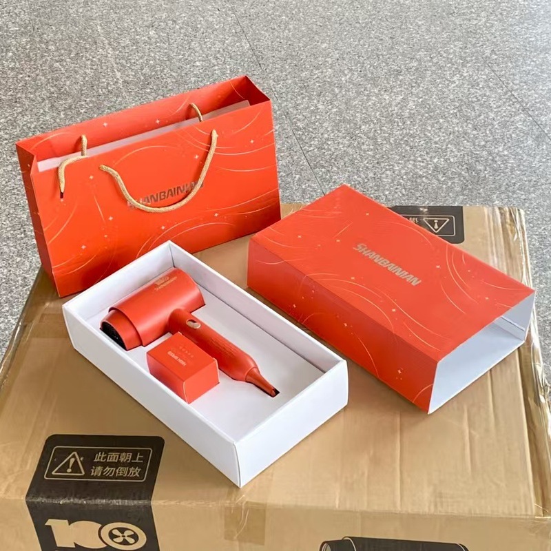 新款礼盒吹风机中国红电吹风不伤发低噪家用吹风机大风力发廊吹风|undefined