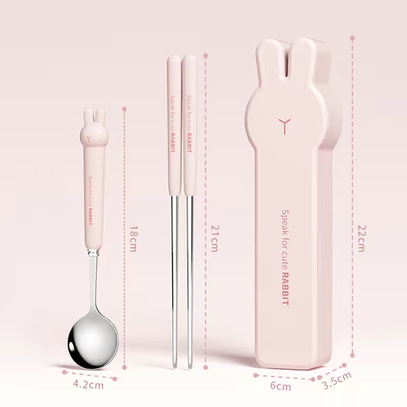 핑크토끼 (젓가락+숟가락)