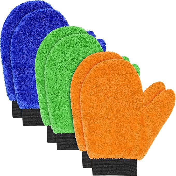 Manufacturer Supplies Coral Fleece Car Cleaning Gloves, Thumb Gloves, Car Wash Cleaning Tools, and Car Beauty Cleaning Supplies