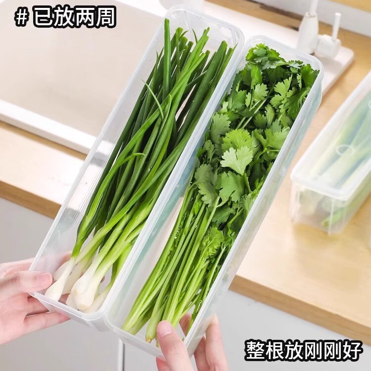 香菜小葱收纳盒冰箱细跟蔬菜保鲜面条鸡蛋备菜保鲜密封透明盒|undefined