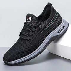 New men's casual sports shoes with soft soles, soft surfaces, lightweight, suitable for driving, breathable mesh shoes for middle-aged and elderly health walking
