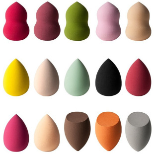 Factory direct beauty eggs color gourd water droplets puff dry and wet dual-use non-latex sponge makeup eggs