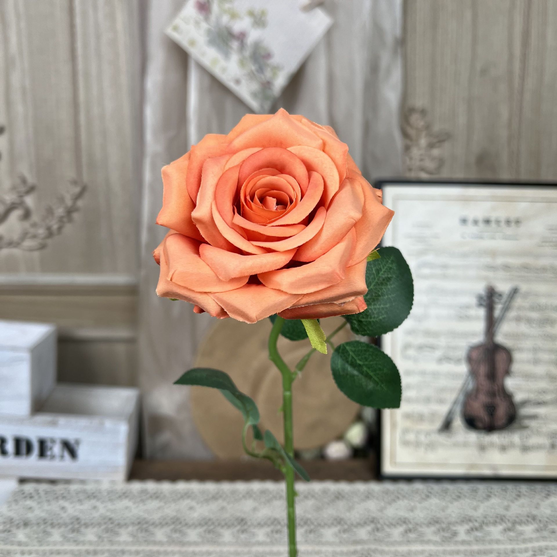 TY-싱글 혼 로즈-오렌지