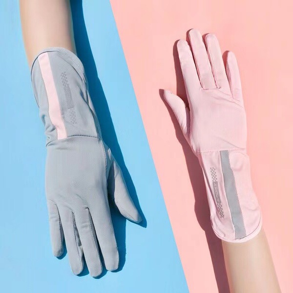 Summer thin silk breathable quick dry travel non-slip gloves for men…