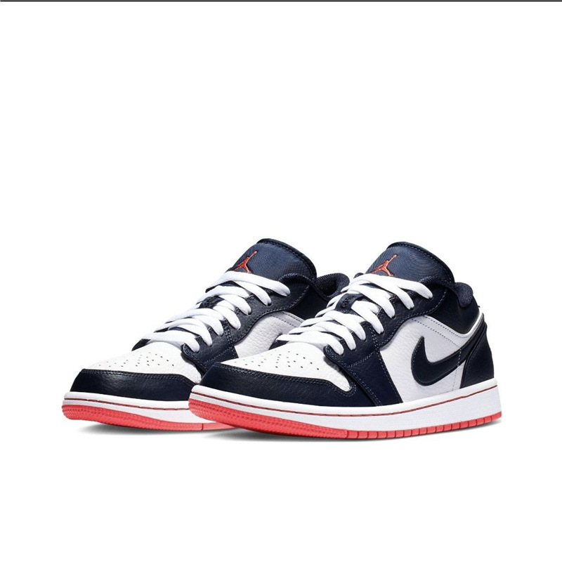 純粋なオリジナル AJ1 白黒青つま先ロートップトレンディなバスケットボールシューズキャンパス男性と女性の多用途カジュアルスポーツスケートボードシューズ|undefined
