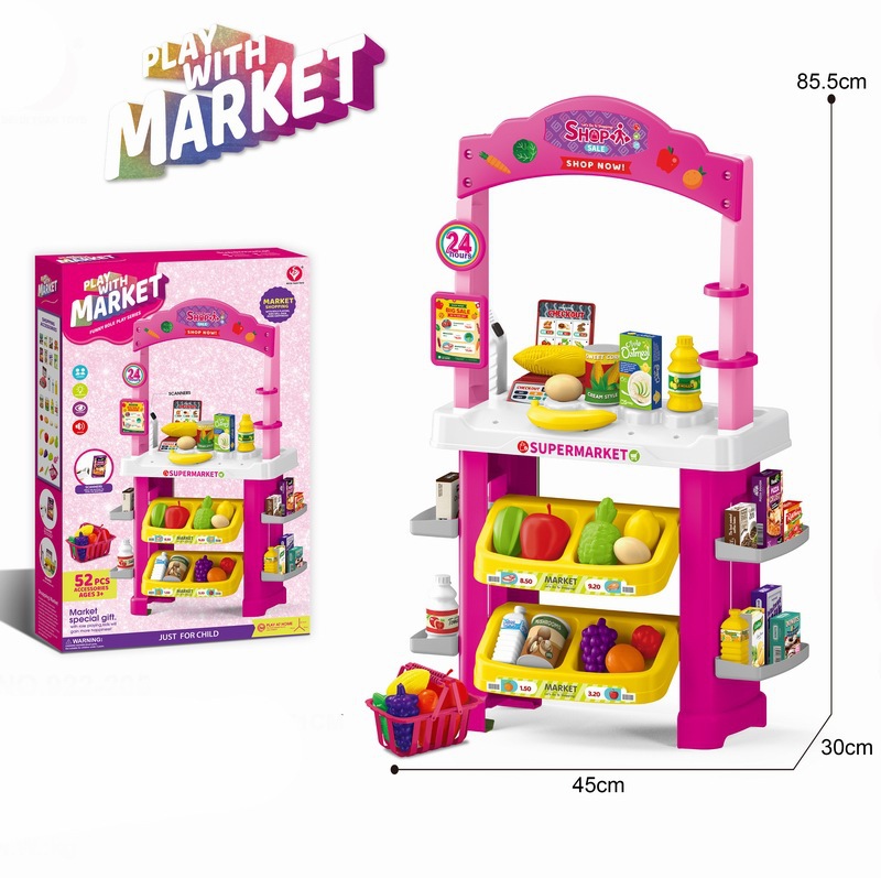 Simulación transfronteriza de supermercado infantil de compras caja registradora juego de juguetes de escaneo casera tarjeta deslizante mesa de supermercado de helados